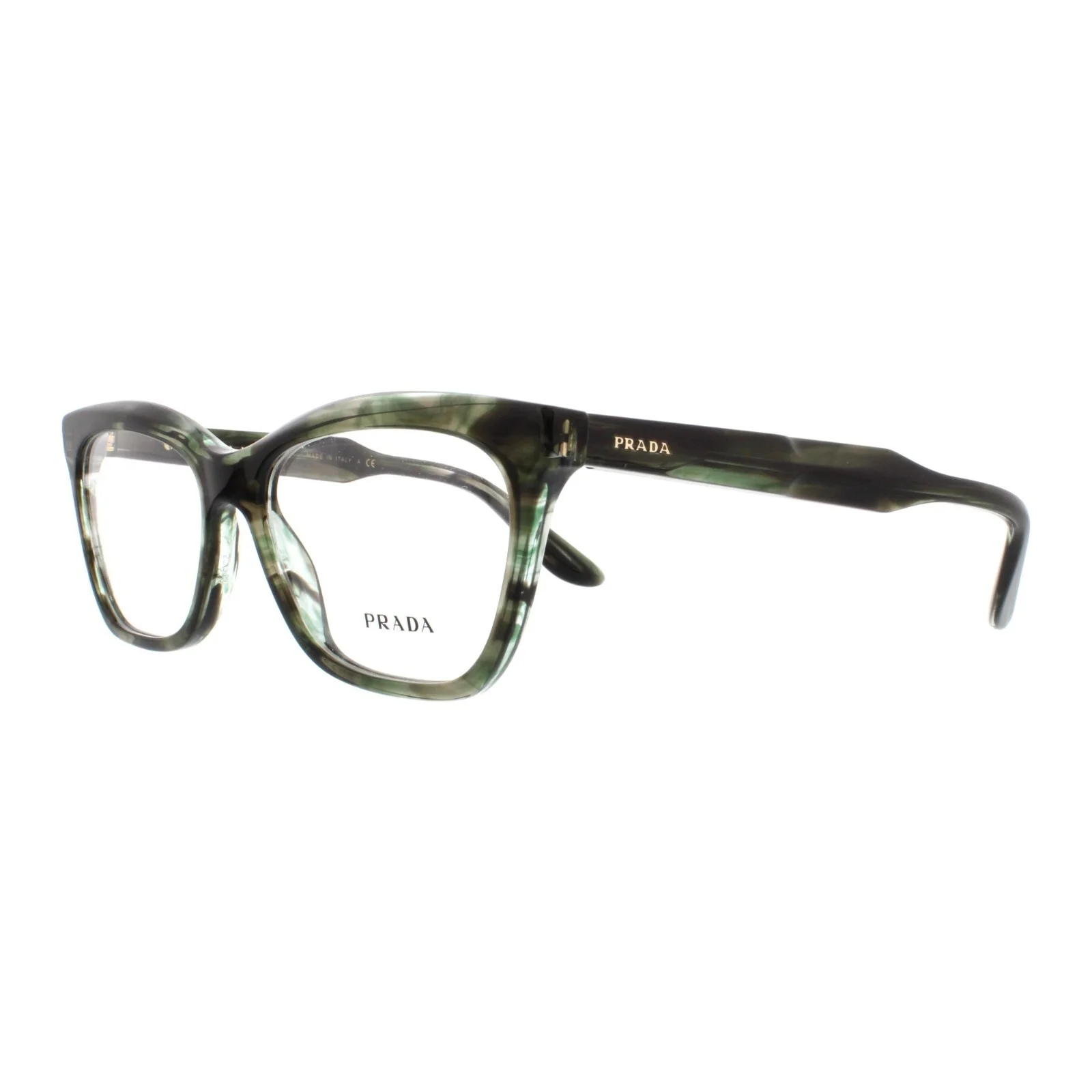 NEW AUTHENTIC PRADA JOURNAL VPR 24S UEP-1O1 Striped Grey Green 53mm 16 140