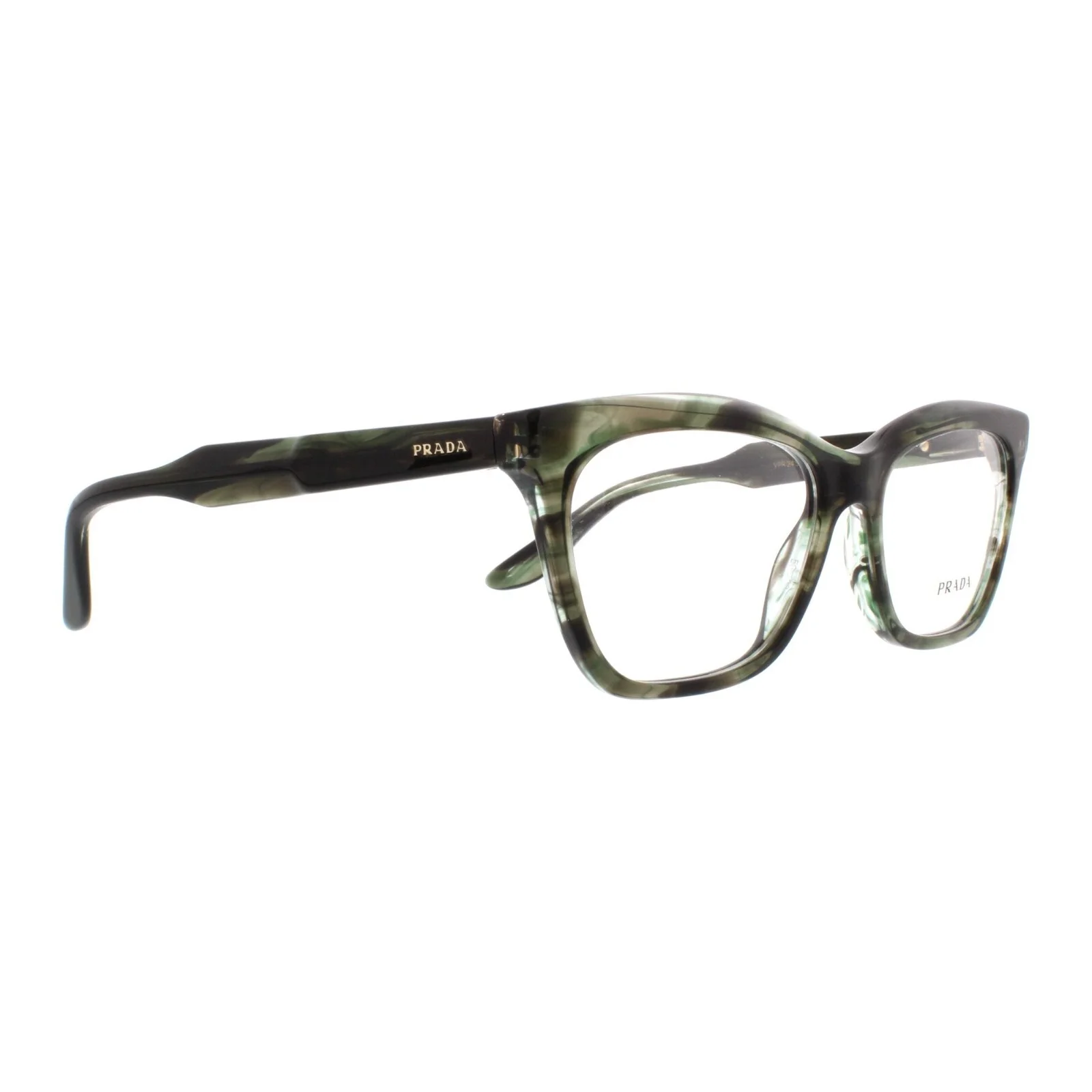 NEW AUTHENTIC PRADA JOURNAL VPR 24S UEP-1O1 Striped Grey Green 53mm 16 140 2