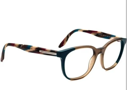 Prada Journal Eyeglasses & case VPR 04U VYK-1O1 Brown Blue Frame made in Italy