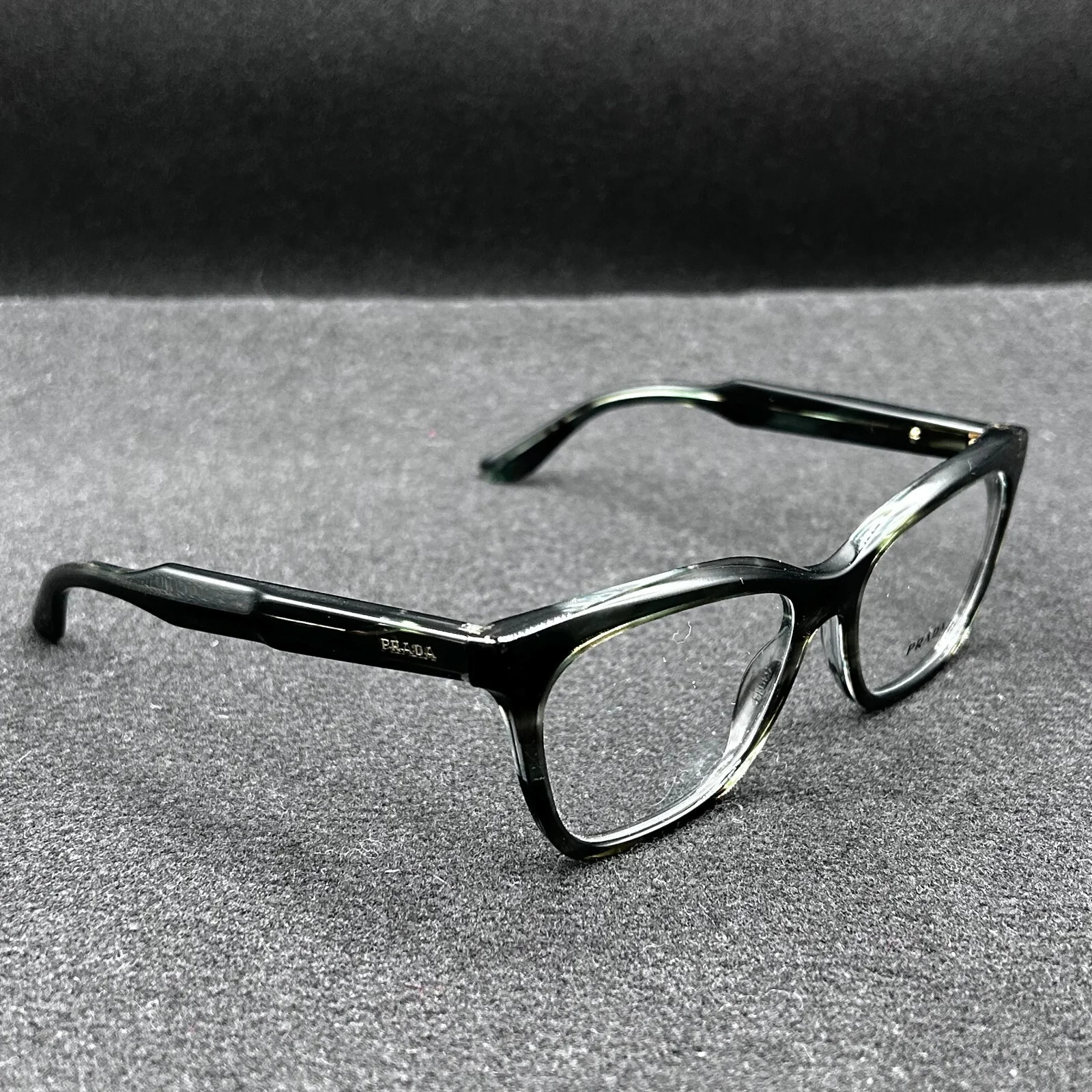 Prada Journal Eyeglasses Frame VPR 24S Dark Green/Tortoise Frame Italy 53-16-140 2