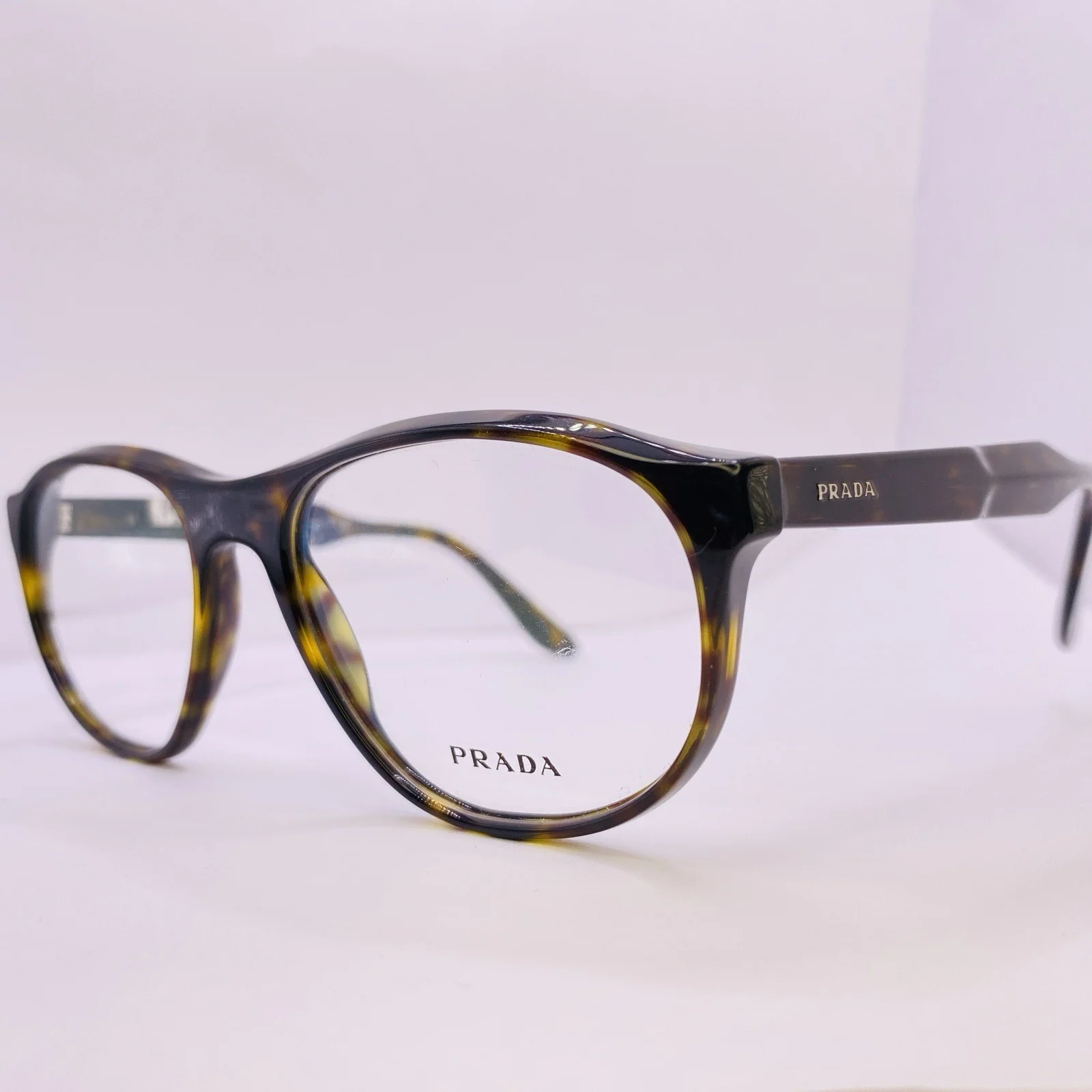 PRADA JOURNAL VPR 07T 2AU-1O1 Eyeglasses Cat Eye Havana Frame 50*19*140 3