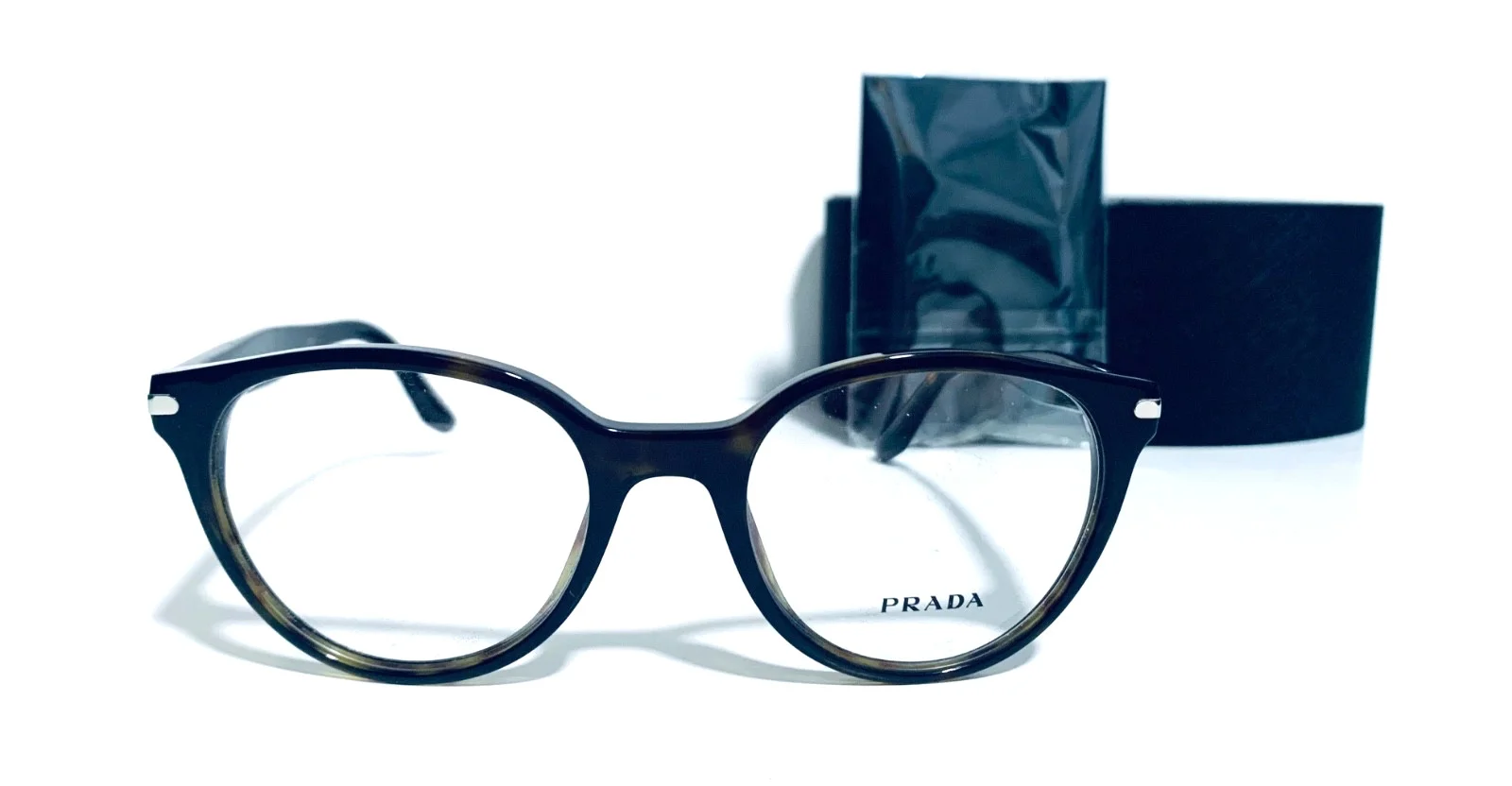 Prada Journal VPR 14S TFL-101 Grey/Tortoise Eyeglasses Frames ITALY 55-16-140 4